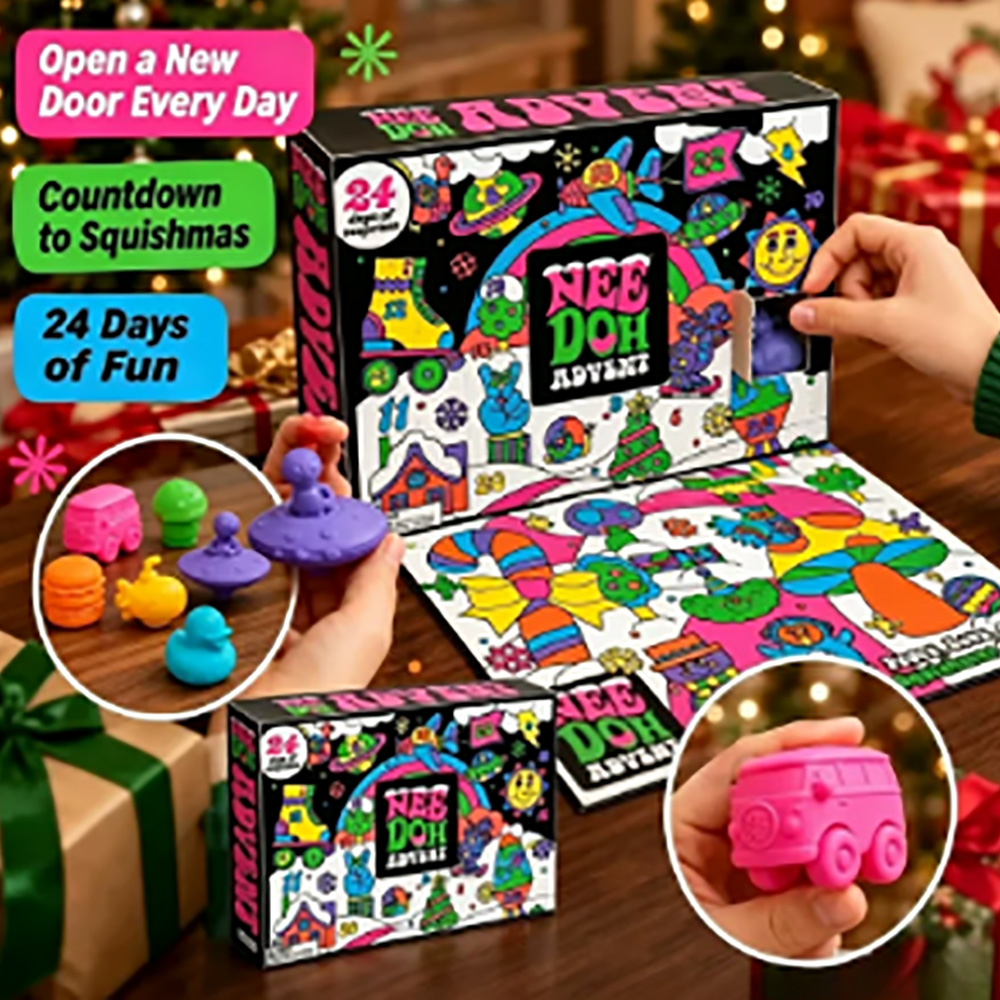 Mystery Box Blind Bag - 24 sztuki Nee-Doh Squish Fidget Advent