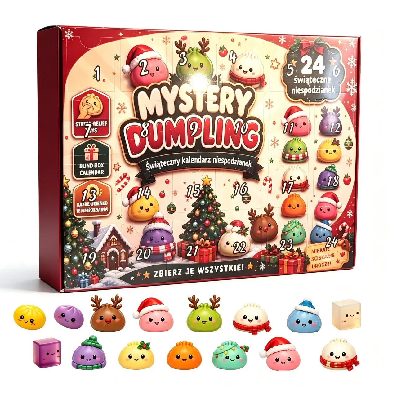 24 SZT. Świąteczny Kalendarz A – Mystery Box Blind Bag recenzja i cena